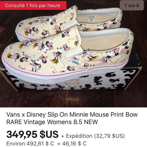 VANS X Disney Minnie Mouse shoes Slip-On - Picture 5 of 5